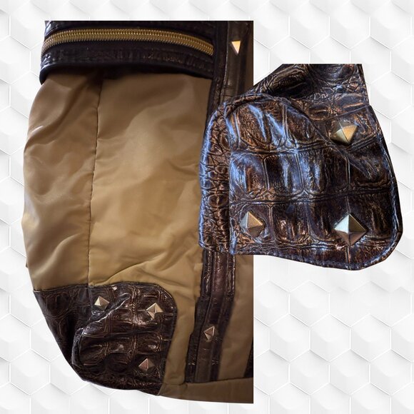 Vintage ROCAWEAR Gold/Beige/Brown Tote/Handbag – HARD TO FIND, Mint Condition - Picture 6 of 11